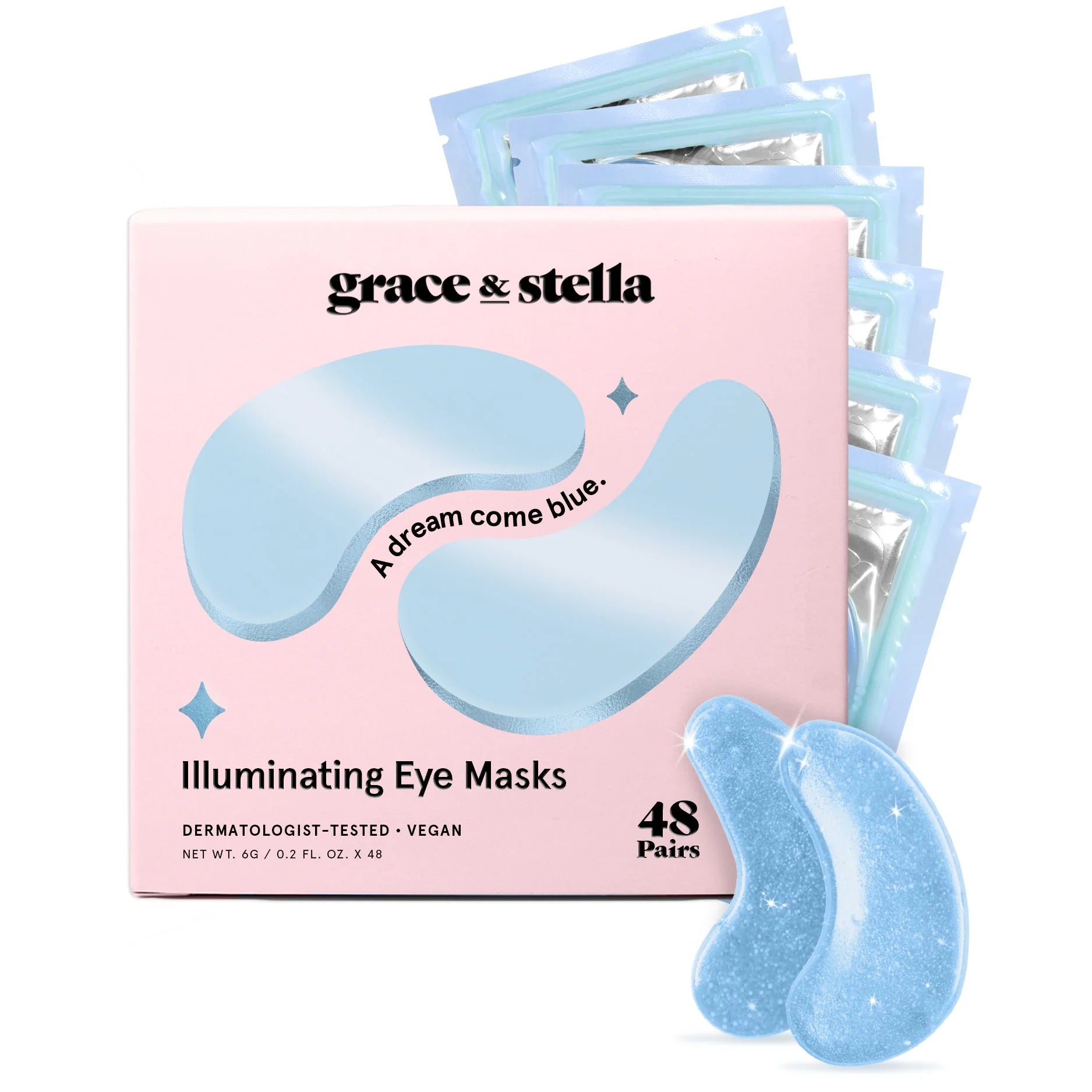 illuminating blue eye masks