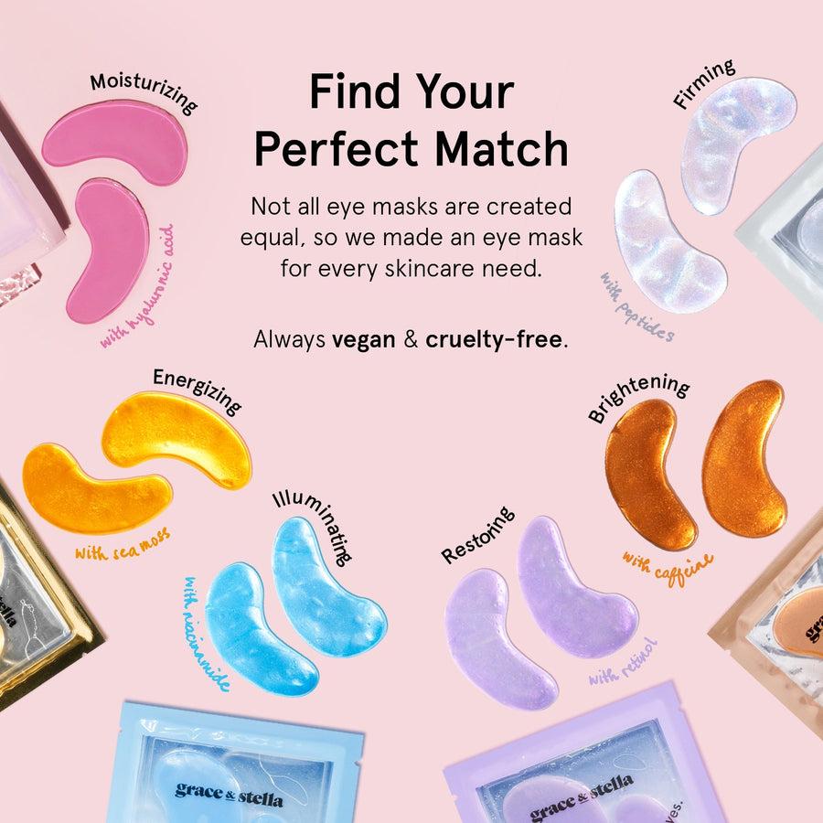 firming white eye masks