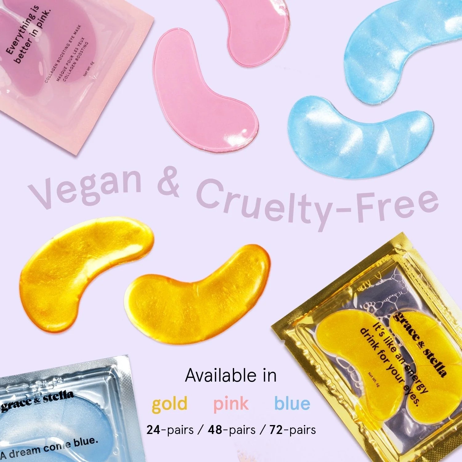 under eye mask combo (2 packs of 36 pairs)