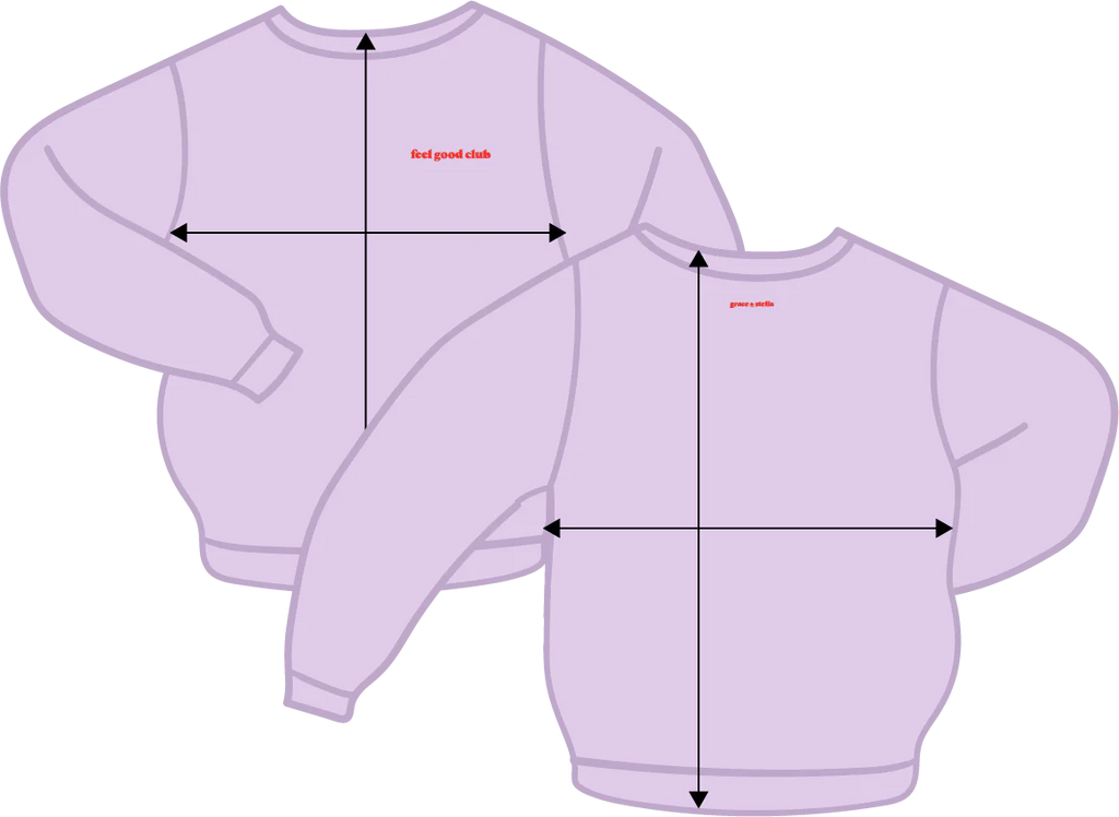 feel-good club lilac crewneck sweater