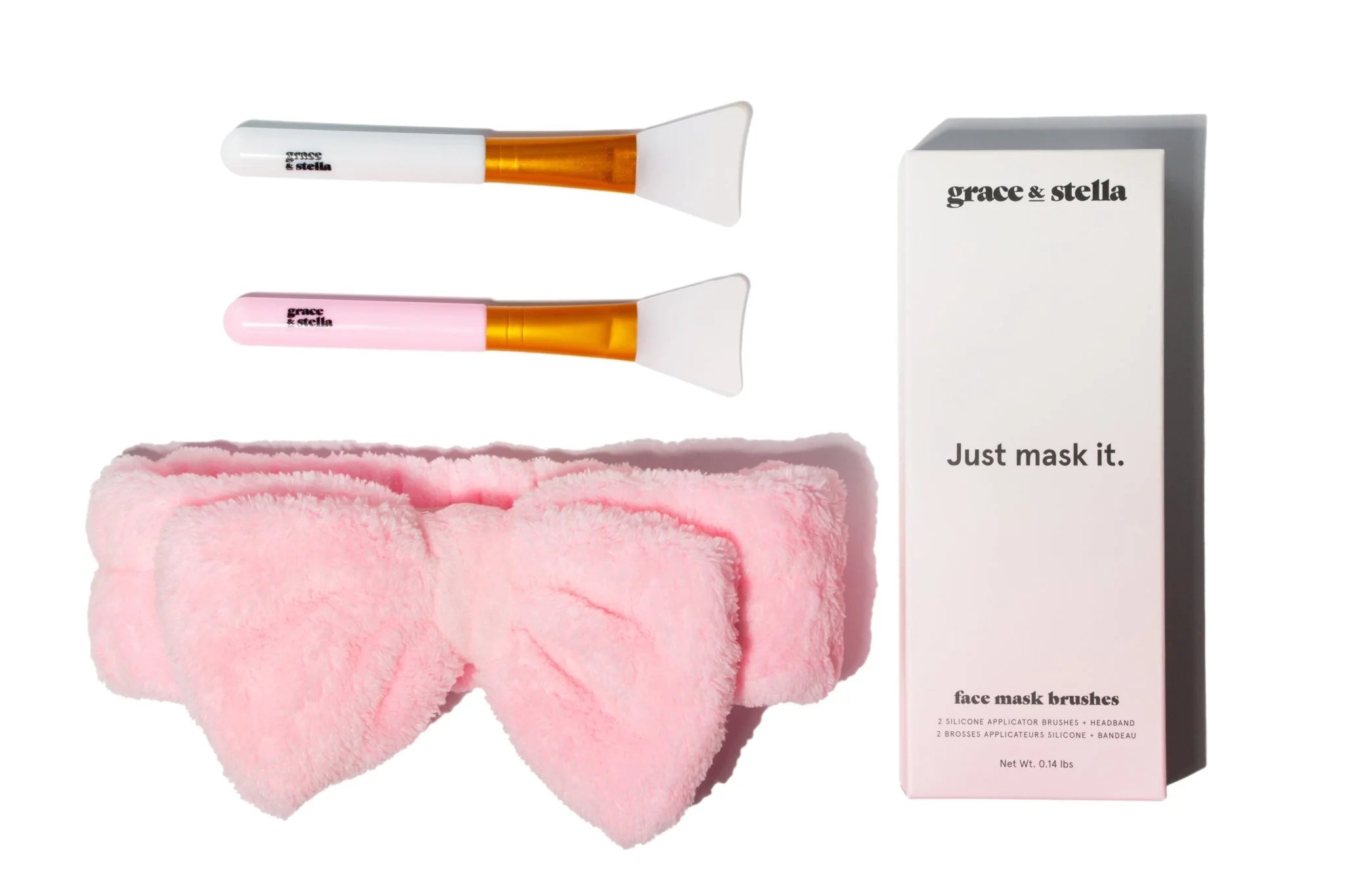 silicone face mask brushes + headband