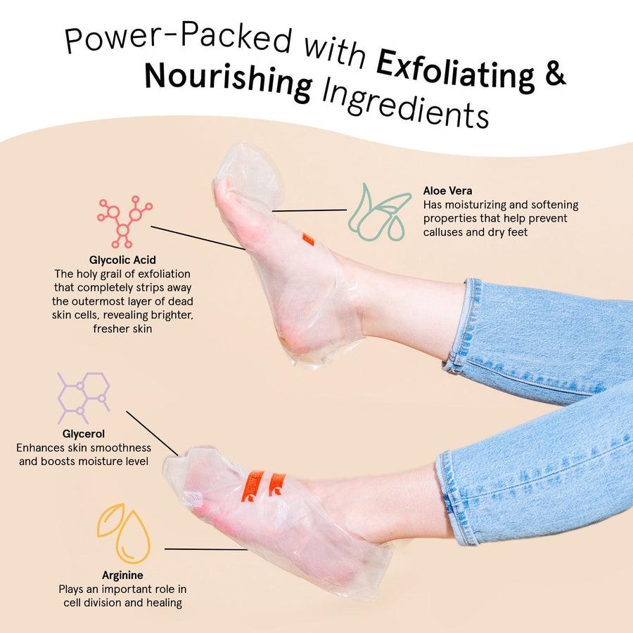 exfoliating foot peel mask