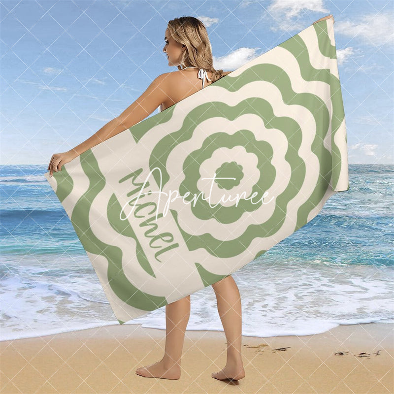 Custom Name Beautiful Patterns Beach Towel For Girls