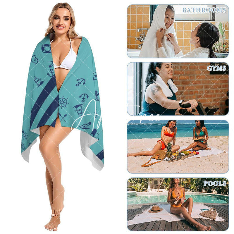 Custom Name Best Dad Love Fathers Day Beach Towel