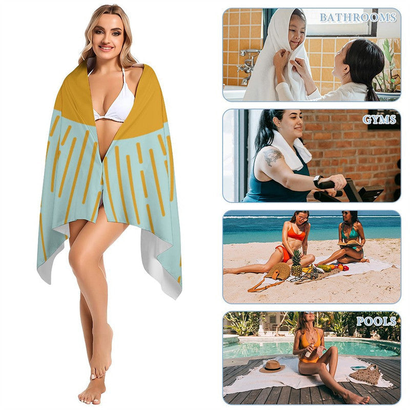 Here Comes The Sun Boho Name Beach Towel For Gift
