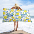 Mediterranean Lemon Vintage Name Beach Towel For Gift