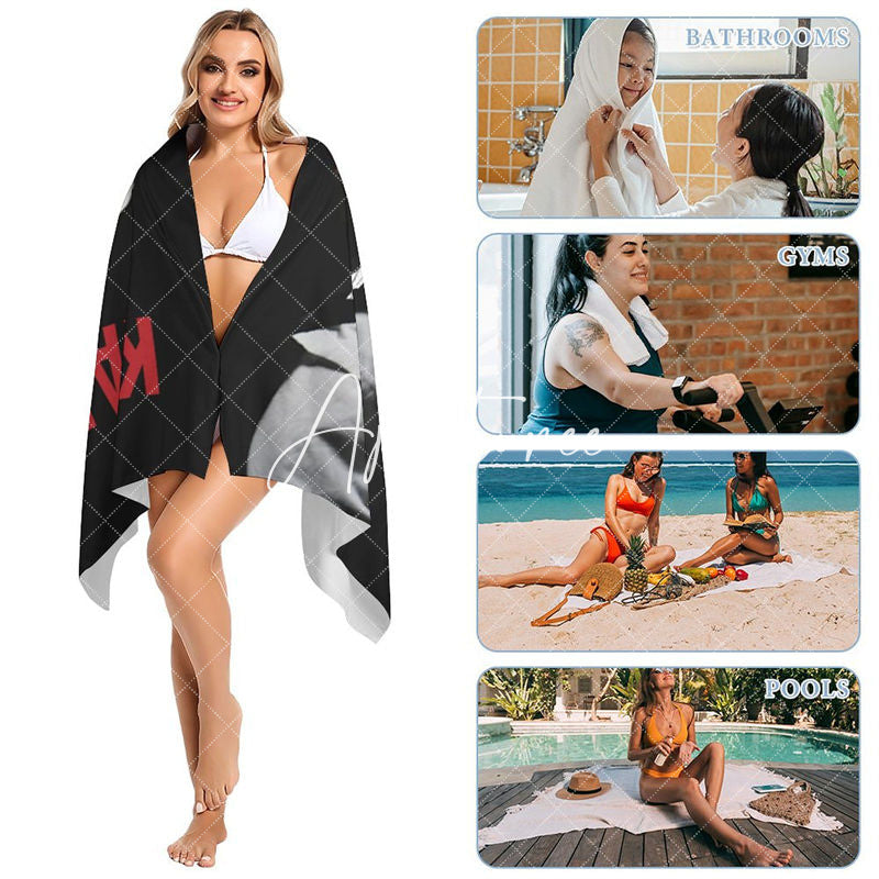 Personalized Name Taekwondo Martial Arts Beach Towel