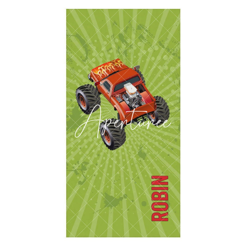 Personalized Name Various Racing Cars Beach Towel